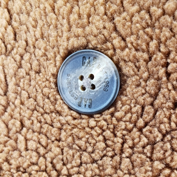 GAP Womens Size Large Camel Plush Sherpa Jacket NWT - Picture 8 of 10